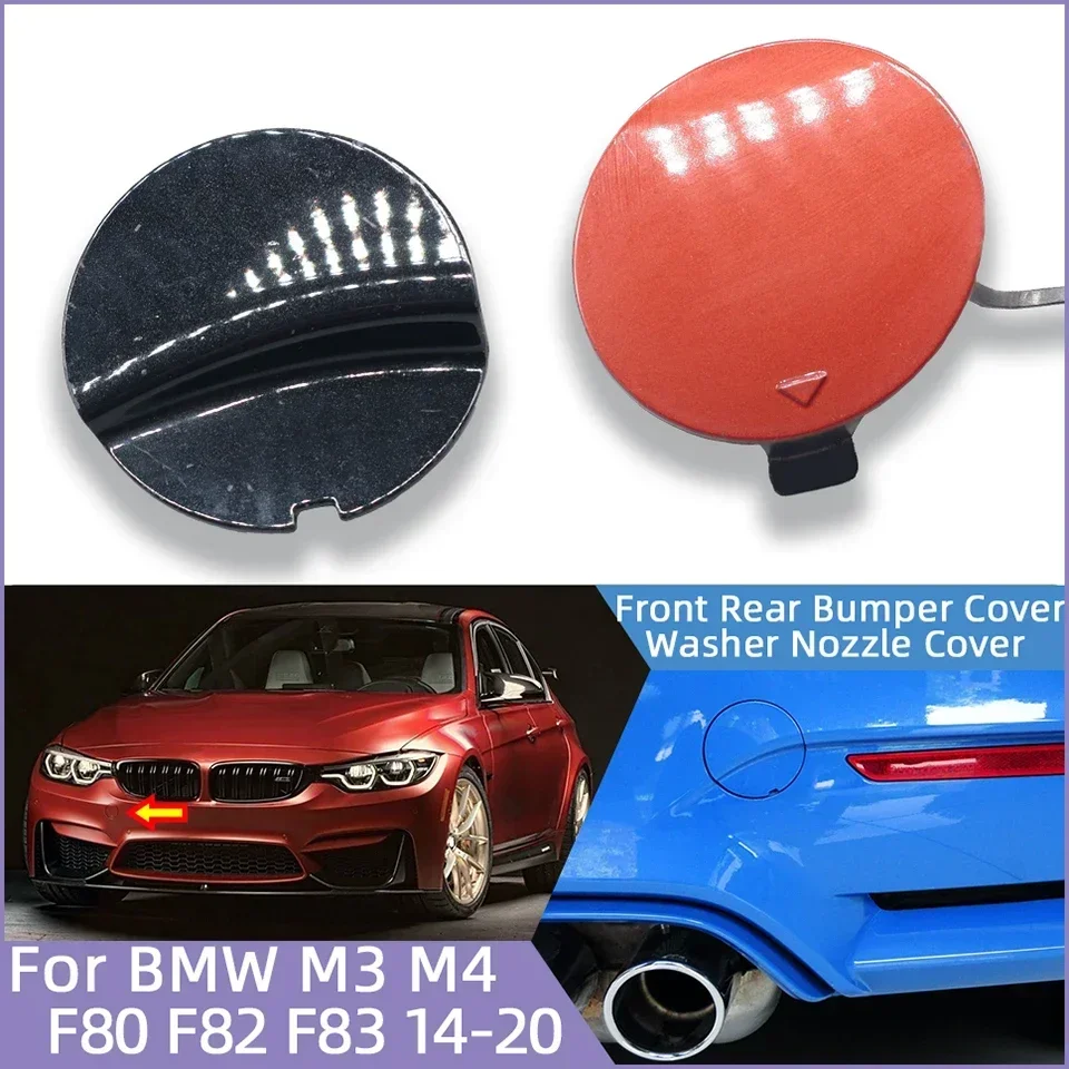 Front Bumper Headlight Washer Nozzle Cover Front Rear Bumper Cover For BMW M3 M4 F80 F82 F83 2014-2020 #51118061575 #51118061576