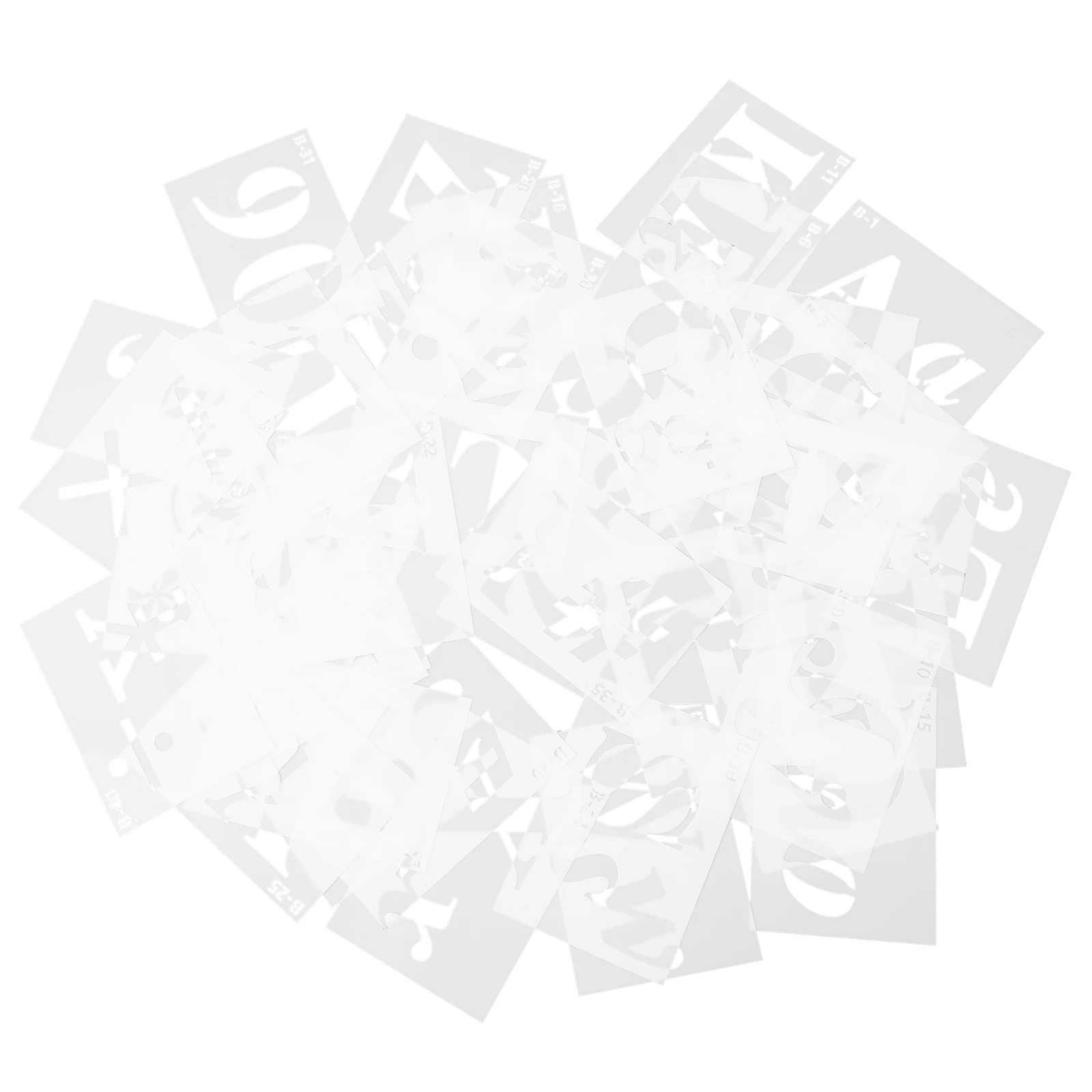 

A5 Letter Number Stencil Template DIY Clothing Graffiti Spray Paint Plastic Lightweight Portable Calligraphy Symbol
