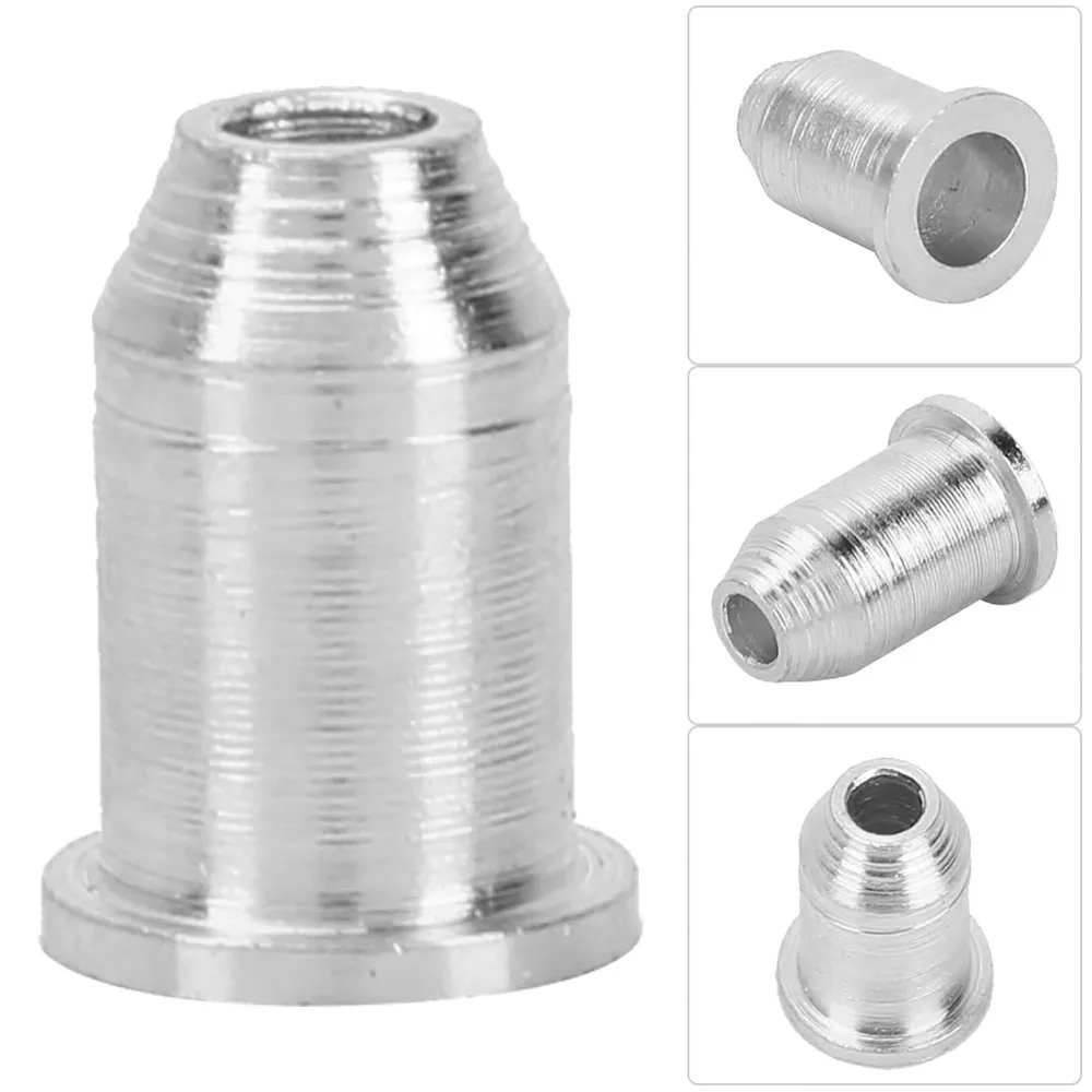 6PCS Metal Material Guitar String Ferrules Silver Color Through Body Design Electric Guitar Ferrules