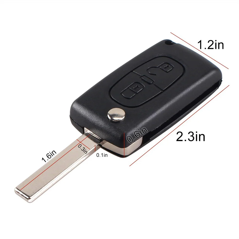 Etui na kluczyki do samochodu dla Peugeot 207 307 308 407 607 dla Citroen C4 C5 C3 Berlingo Xsara HU83/VA2 obudowa pilota etui z klapką envio za darmo