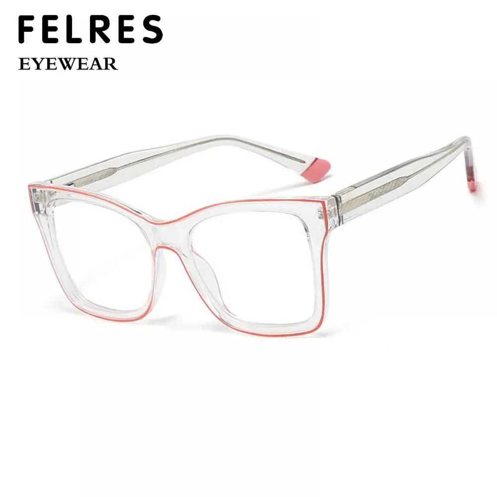 Transparent Square Reading Glasses Women Stylish Computer Gaming Eye Protection Presbyopia Eyewear FELRES image 5
