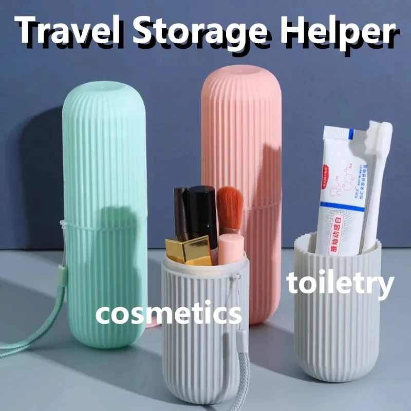 

Portable Toothbrush Travel Cover Cup Bathroom Toothpaste Holder Storage Case Travel Camping Organizer Kit Toiletries Storage Box