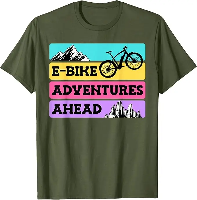 EBike-Fahrer: E-Bike-Abenteuer liegen vor Ihnen – Lustiges E-Bike-T-Shirt, Y2K Mountainbike-Fahrliebhaber-Grafik, Outdoor-Kleidung mit Spruch-T-Shirt – Detail 11