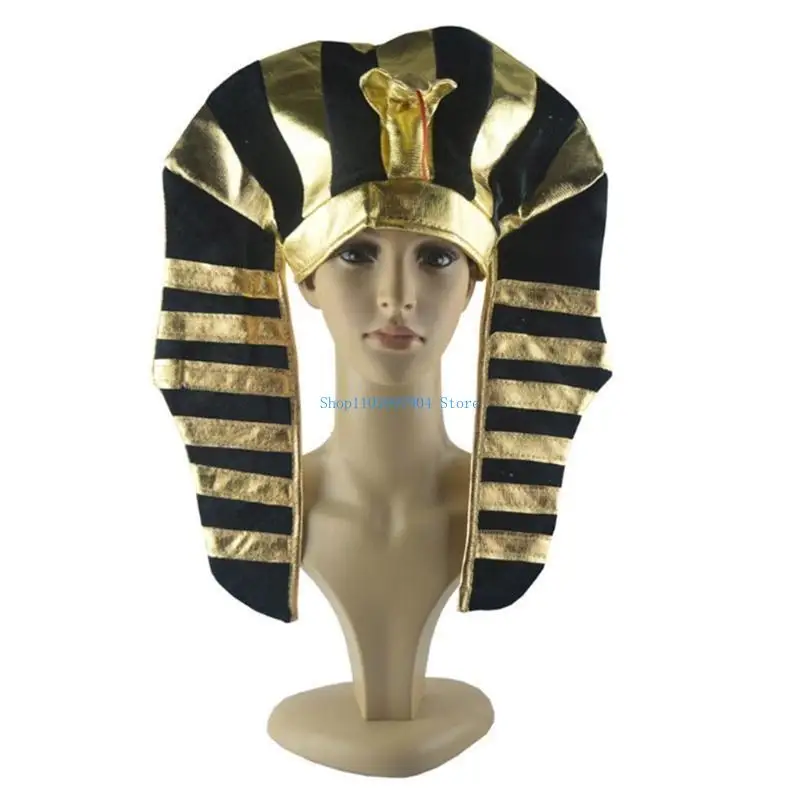 N7YF Pharaoh Headpipy Egyptian Halloween Costoment Acessório para homens Hapsa faraó