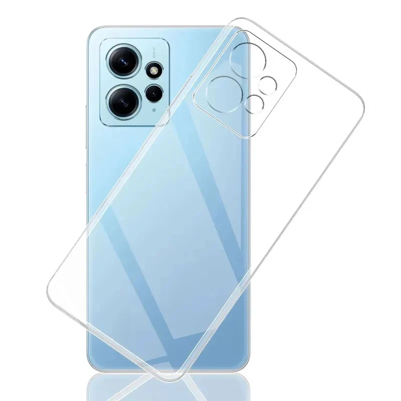 

For Xiaomi Redmi Note 12 4G Note12 5G Phone case Transparent Soft Protect Silicona Etui Hoesje Capa Protector Funda Frame Square