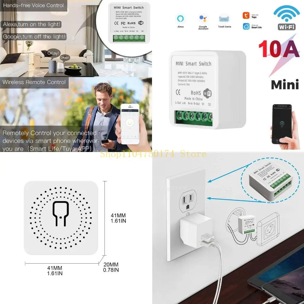 

Интеллектуальное устройство прерывания Wi-Fi 10A/16A Wi-Fi для интеллектуального переключателя с голосом и приложением. Лидер