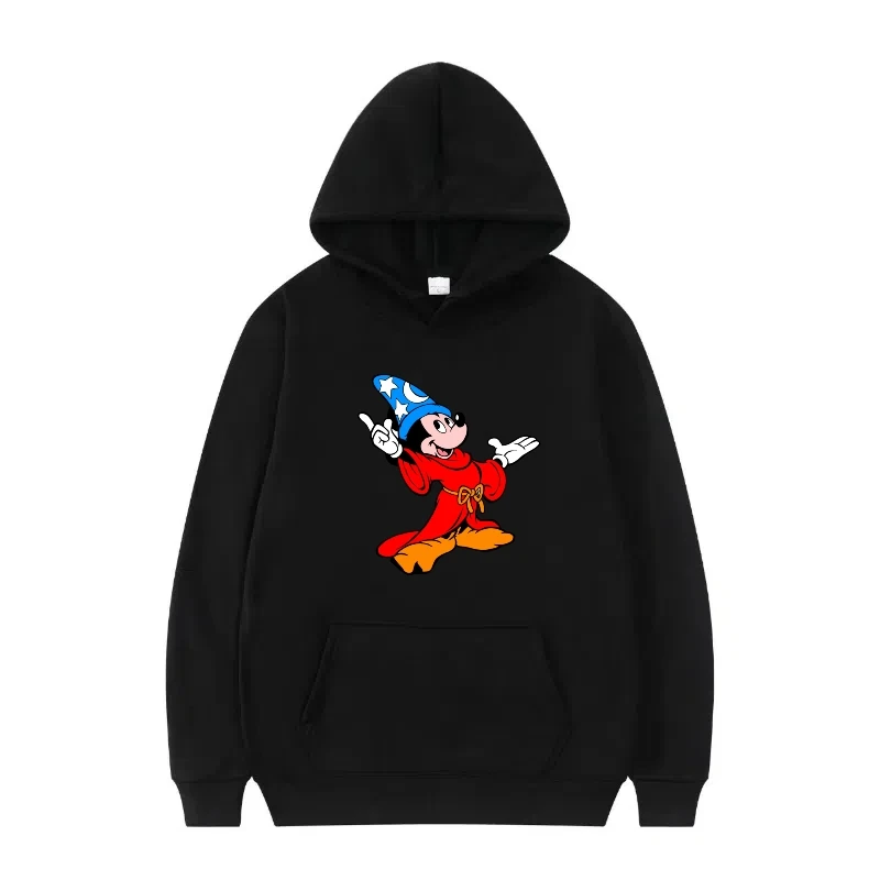 Disney Mickey Mouse Kawaii Fashion Men Woman  Casual Versatile Loose Comfortable Hoodies Spring Autumn Fleece Vintage Pullovers