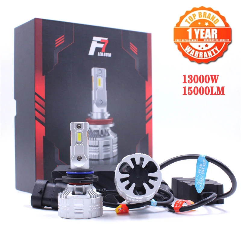 

F7 h7 Led Headlight Bulb Fog Light Canbus 130w 13000LM H4 H7 H8 H11 9005 9006 9012 6000k Car Led Headlight Signal Lamp for Bmw