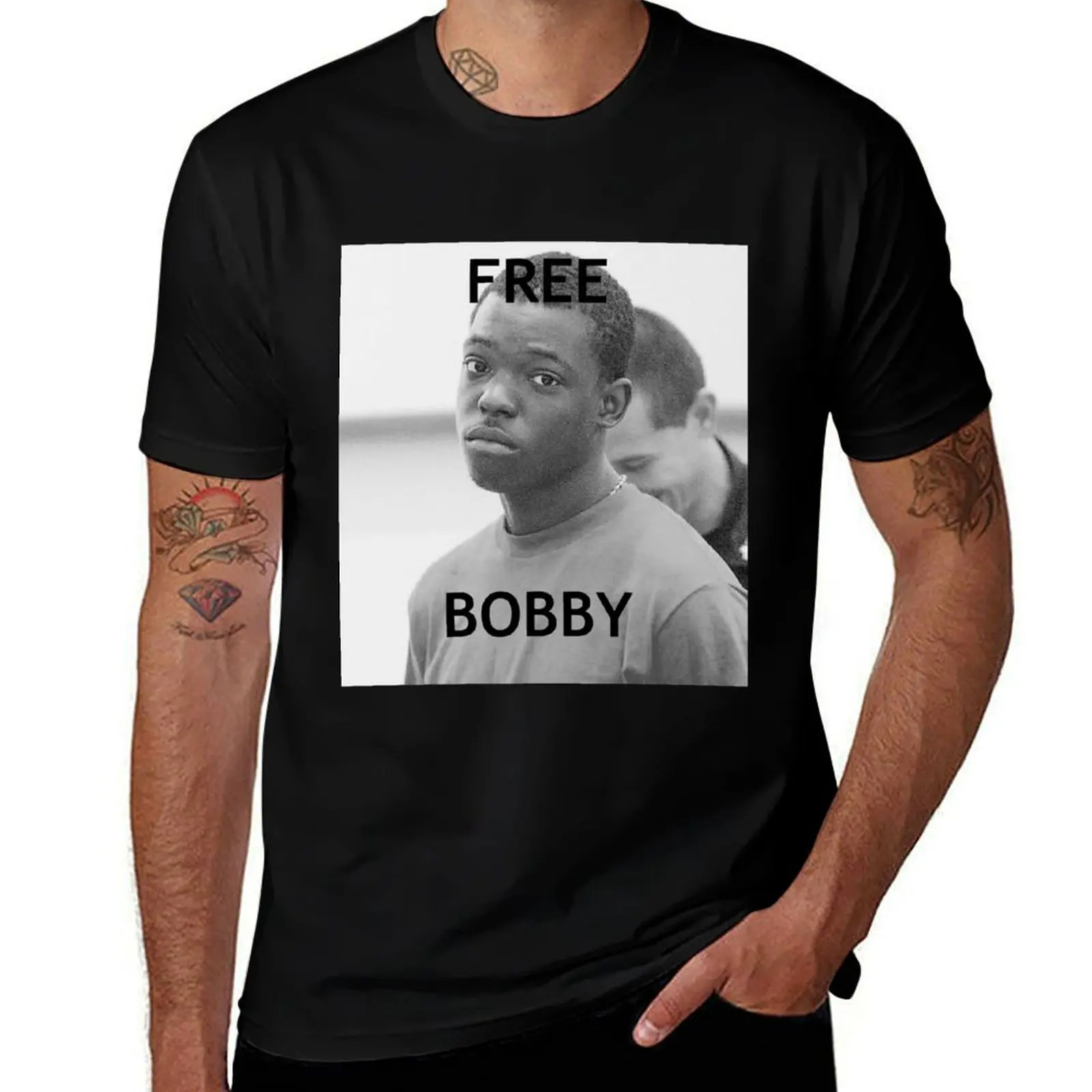 FREE BOBBY SHMURDA T-Shirt Christmas Theme Tee Top T-Shirt