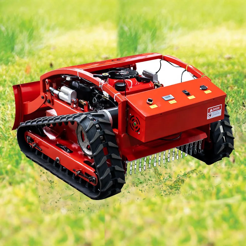 Garden Mower Mowers diesel Lawn Rotary Tracked All Terrain Remote Control Weed Mowing Machine