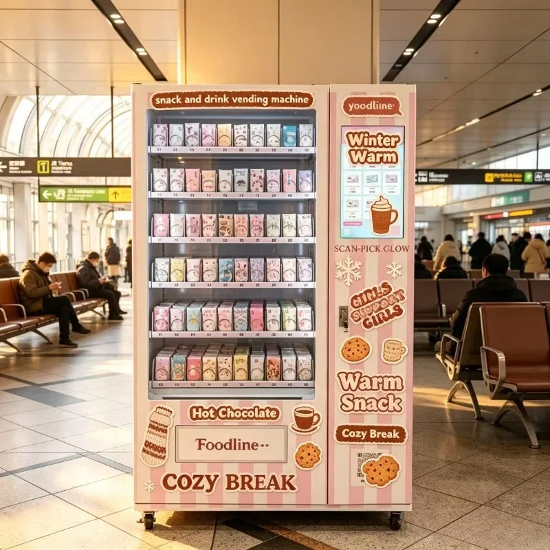 AI Fridge Snack Drink Vending Machine Automatic Beverage Combo Vending Machine Smart Self‑Service For Business Shop