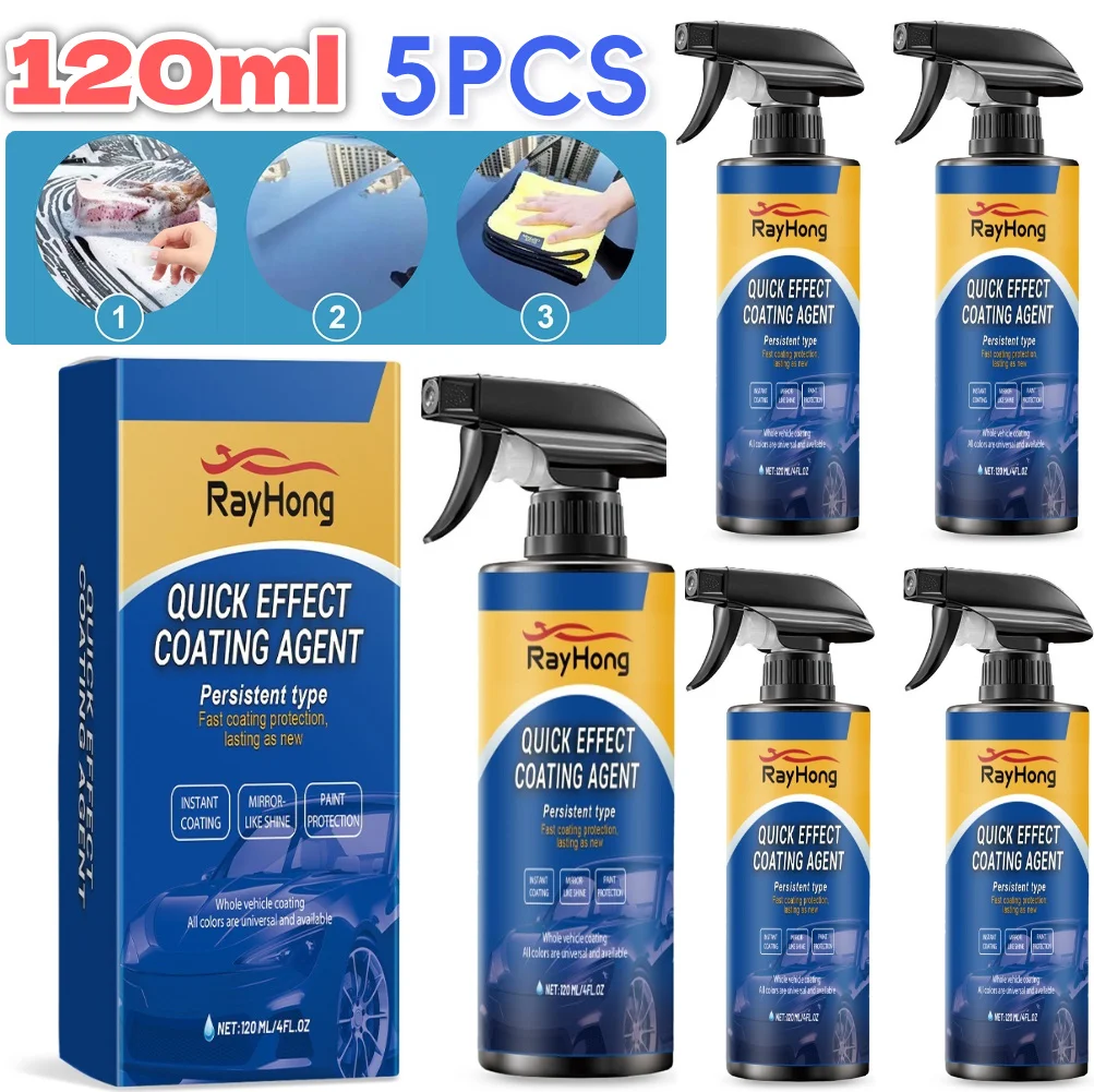 

120 мл 1-5 шт. спрей для автомобильного покрытия, многофункциональный гидрофобный спрей для полировки, водный быстросохнущий агент для обновления покрытия