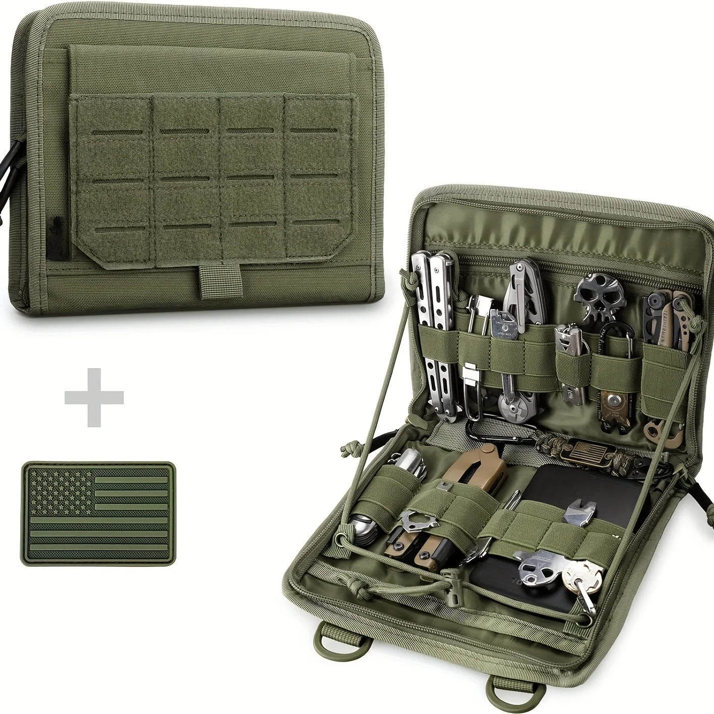 

Tactical Folding Admin Pouch Molle Tool Bag of-Cut Design Utility Organizer EDC Modular Pouches Tactical Attachment Waist Pouch