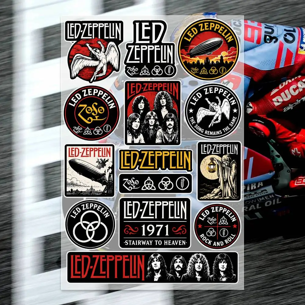 L-Led Zeppelin  Decal Set High Quality Printed and Cut Stickers Motorcycle Sticker