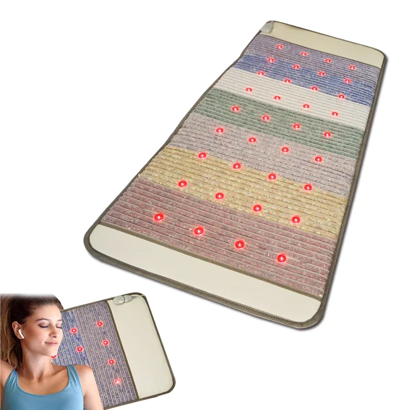 190*80cm Multifunctional Far Infrared Rainbow Crystal Jade Mat With PEMF and Photon Therapy - Pain Relief Relaxation and Healing