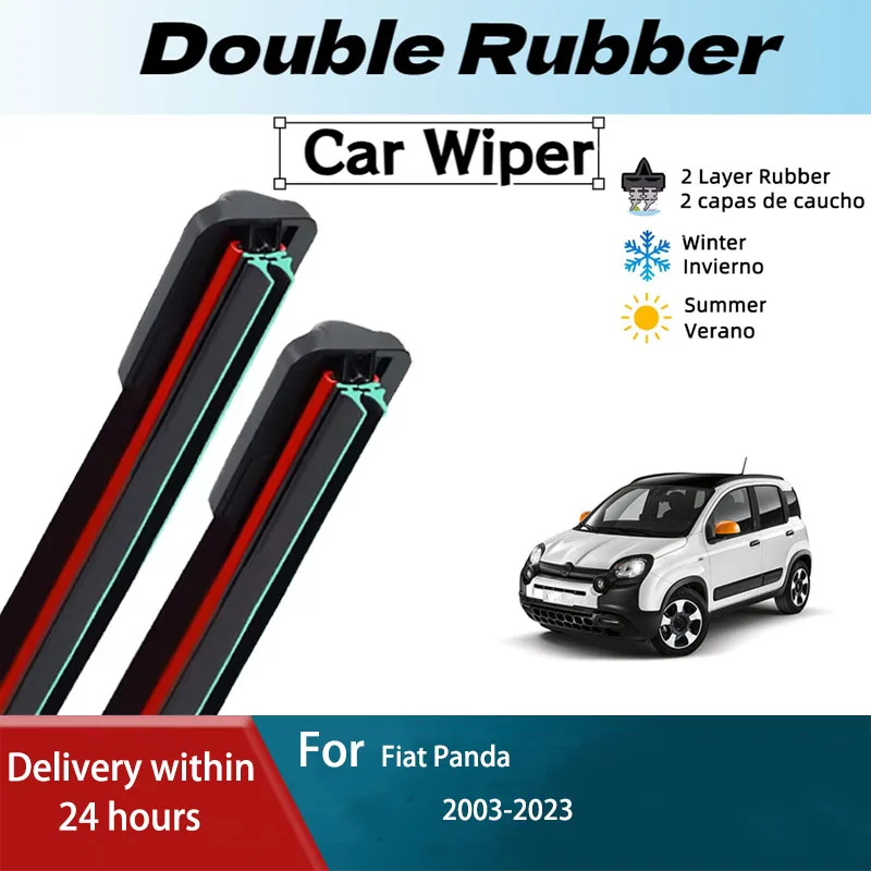 

For Fiat Panda 169 319 Gingo 2003-2023 LH Front Rear Windshield Wiper Blades Windscreen Accessories 2004 2007 2010 2013 2016