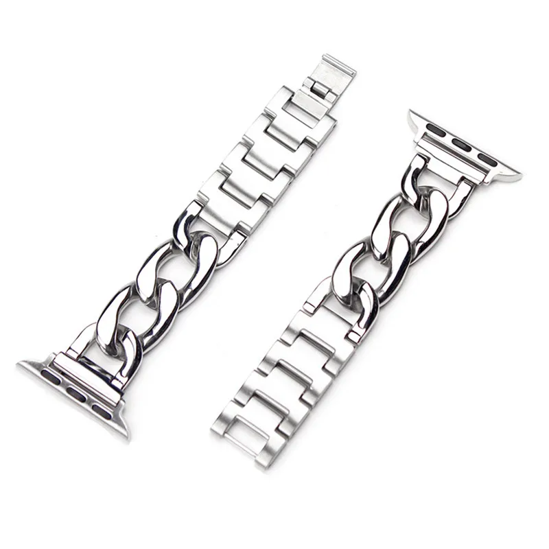 Metallic Chain Straps for Apple Watch Band 46mm45mm 49mm 42mm 44mm Sport Watchband for IWatch Series 1 2 3 4 5 6 7 8 9 10 Ultra