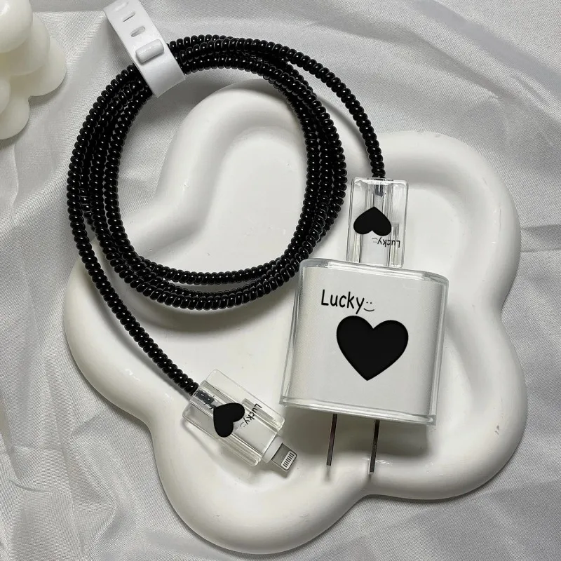 Flower Heart Charger Protector For Apple 18W/20W Charger Adapter Case Cable Wrap Anti-break Cord Cover For iPhone 11 12 13 14