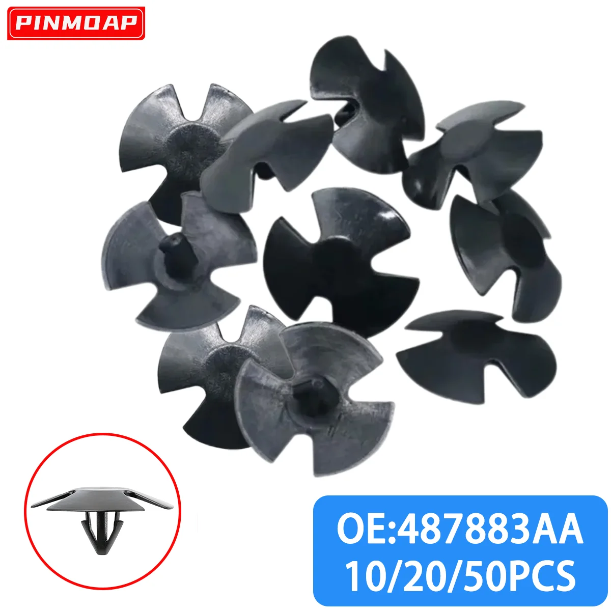 

10/20/50PCS Black Vehicle Nylon Hood Clip Automotive Fasteners For Chrysler Jeep Dodge Ram Car Repair Replacement Part