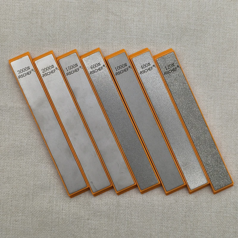 RSCHEF nouvelle pierre à aiguiser diamant à Base Orange pour aiguiseur de couteaux pierre à aiguiser diamant pierres à aiguiser ensemble de pierres à huile