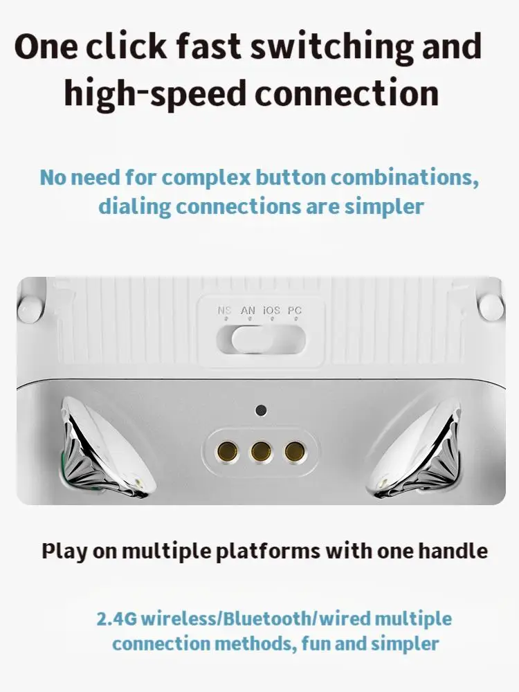 Controller da gioco AOLION K20 Dual Hall Guscio di superficie magnetica Trigger lineare a tre velocità per HUB di ricarica per PC iOS e Android