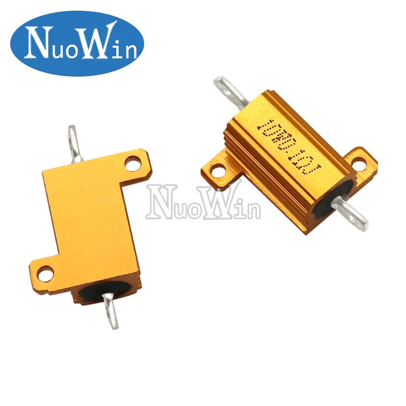 10W 25W Aluminum Power Metal Shell Case Wirewound Resistor 0.01 ~ 30K 0.1 1 2 3 4 5 6 8 10 20 25 100 150 1K 10K ohm RX24 image 6
