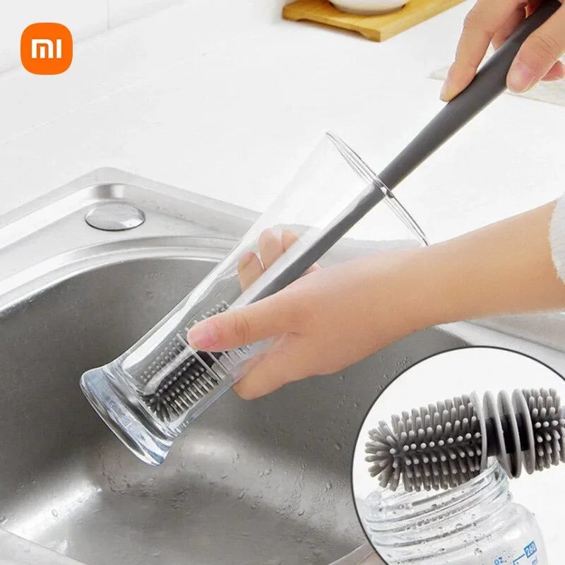 Xiaomi Youpin Silicone Cup Brush Cup Scrubber Glass Cleaner cucina manico lungo bere bottiglia di bicchiere da vino spazzola per la pulizia della