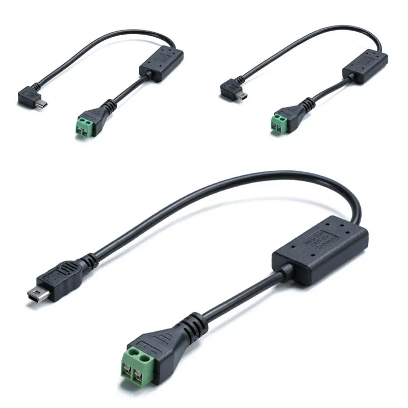 3A Solder Free 2P Terminal to Mini/Micro/Type-C/USB Line, DC Voltage Regulator Board, Industrial DIY Wiring Dedicated
