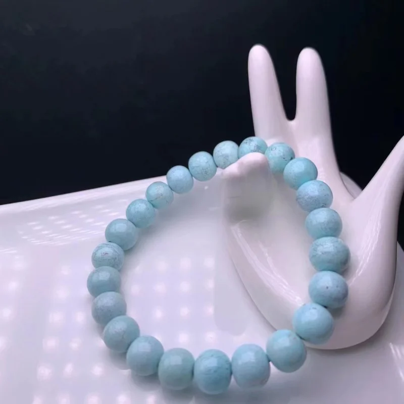 Factory Wholesale Raw Ore Hubei Turquoise Old Type Beads Bracelet Porcelain Degree Is Good Hand Toy Easy to Color High Cost Perf