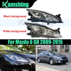 Car Front Bumper Headlight For Mazda 6 GH 2009-2015 Head Light Head Lamp Shell Lampshade Headlamp Cover