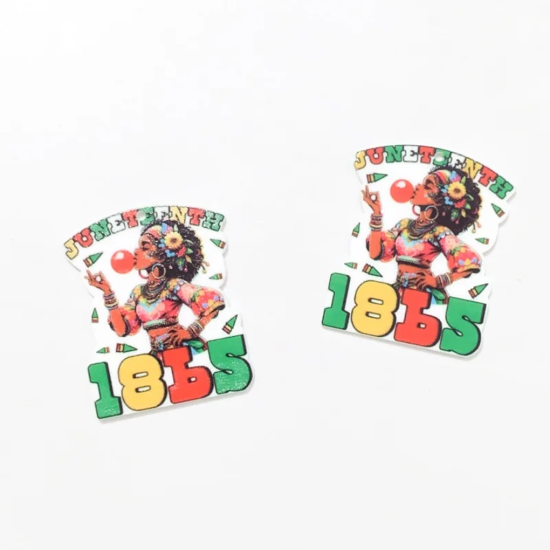 10PCS Green Frog Hand Red Hat Dog Acrylic Charms Epoxy Santa Claus Hohoho Pendant For DIY Earrings Making Merry Christmas Gifts