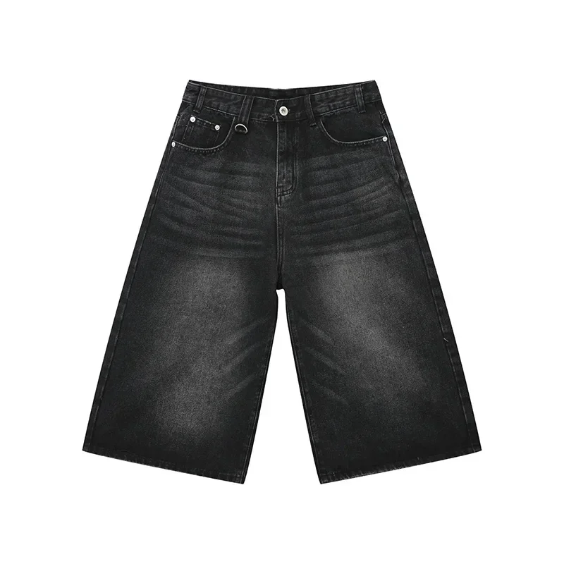 

Women High Waist Baggy Denim Shorts Retro Wide Leg Harajuku Style Casual Loose Shorts Summerfashion