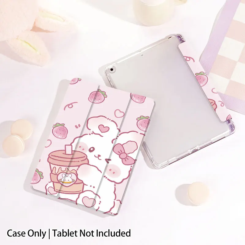 iPad Case for iPad Pro 13/12.9/11, Air 11/5/4, Mini 6/7, iPad 10.9/10.2. Models A16/A17/M2/M3/M4，TPU soft shell，sleep and wake