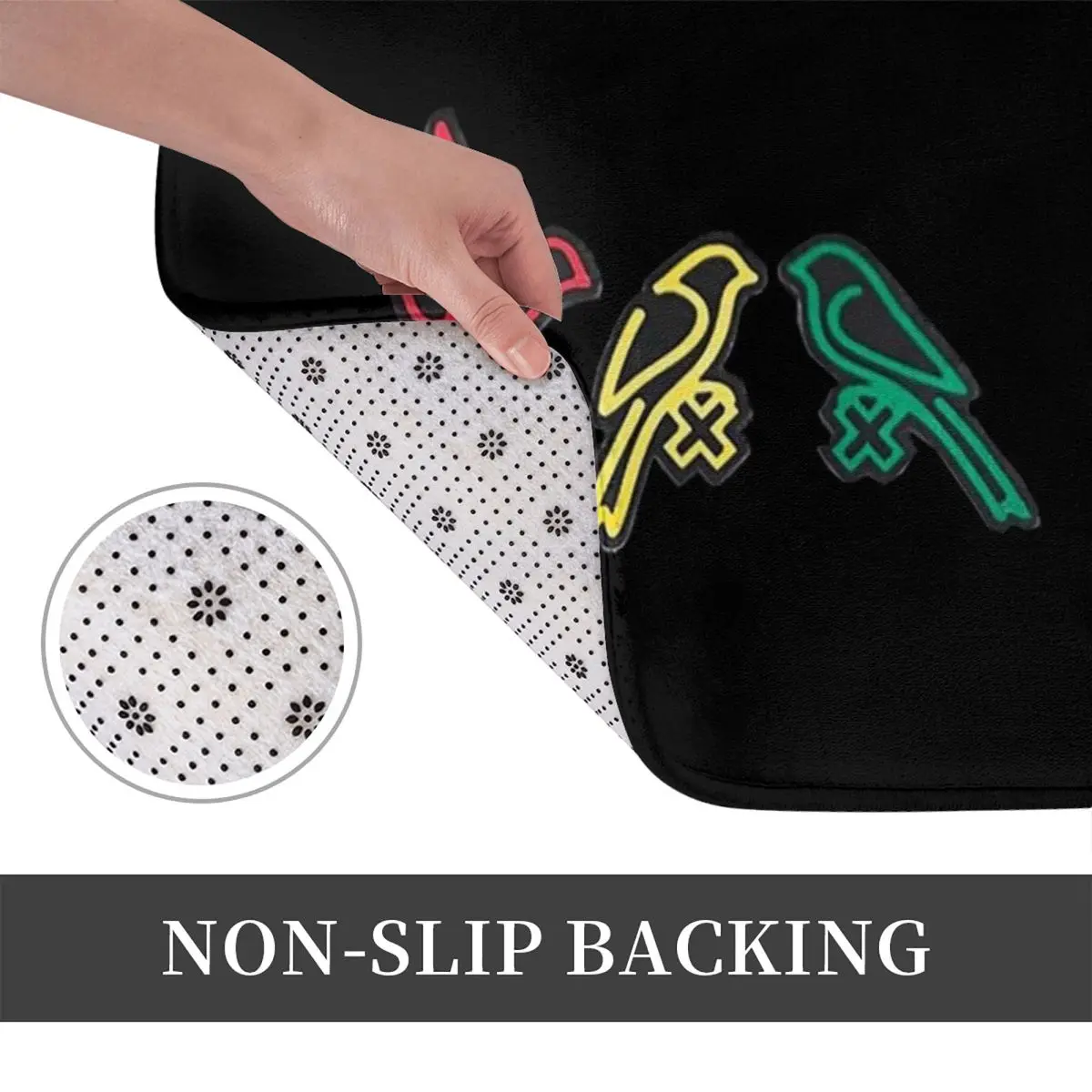 Bob Marley Ajax - Three Little Birds Floor Pillow Yuysnoofzil Non-slip Doormat Floor Mat Antiwear Carpet Rug   Footpad Mats