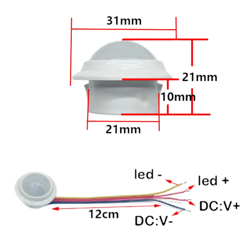 Reliable and Efficient Motion Detection for Various Applications LED PIR Delay Embedded Human Body Infrared Detector