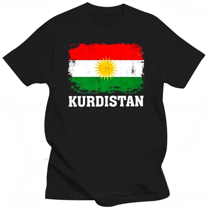 Kurdistan Flag Printed Vintage Men T Shirt Kurdish Causla Fashion Streetwear Hip Hop Women Tshirt Comfort Breathe 90s Tees