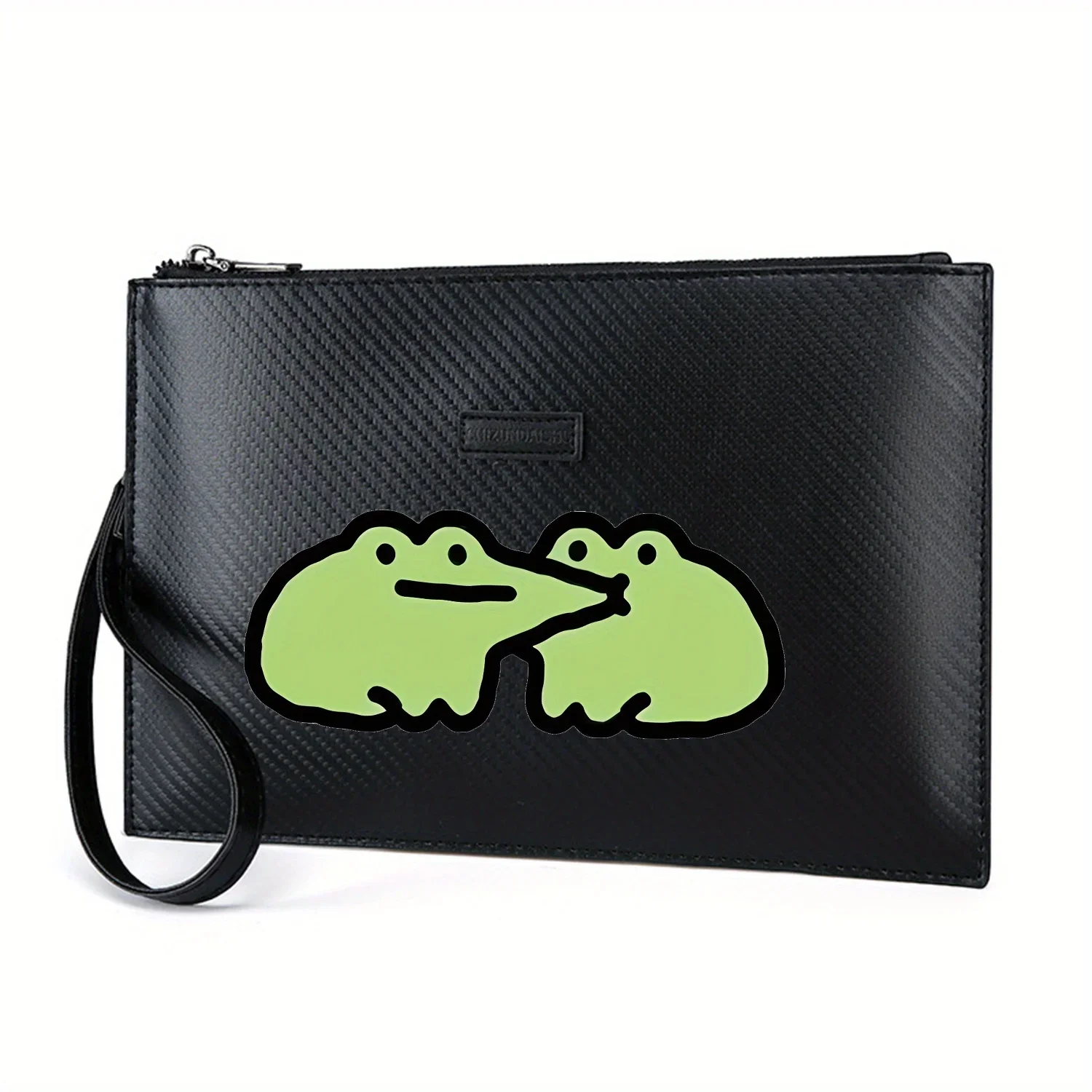 

Два лягушки поцелуя друг другу Элегантная мужская сумка из искусственной кожи с принтом Модная и практичная для повседневной носки