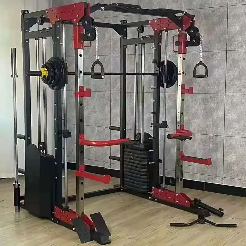 

2026 Commercial Gym Power Rack Multifunctional Smith Machine Functional Trainer Rack