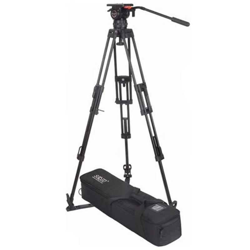 Factory Supply Secced Reach Plus 3 Kit Professional CCTV Broadcast Aluminum Video Tripod 20KG Payload