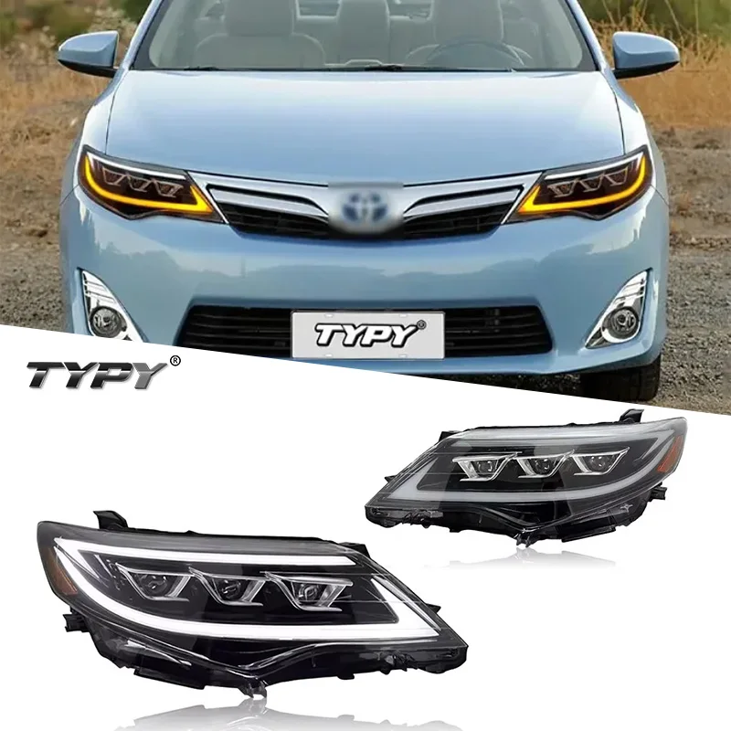

TYPY Car For Toyota US Camry headlights Upgrade Modified to New DRL Dynamic Turn Signal LED Headlight Auto Accessories 2012-2014