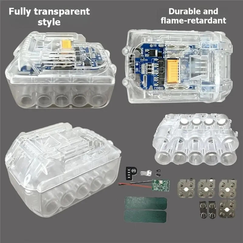 Winter Essential BL1850 10-Cell Battery Case Kit For MKAITA BL1830-1860 Series- Lithium Battery Protection Board 18V To 21V