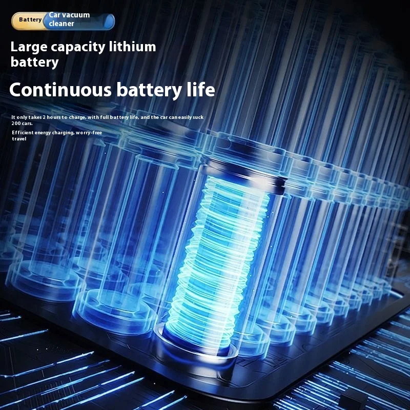 Aspirador de pó portátil para carro, direto da fábrica, alta potência, grande capacidade, função de limpeza úmida/seca, carregamento sem fio para uso doméstico