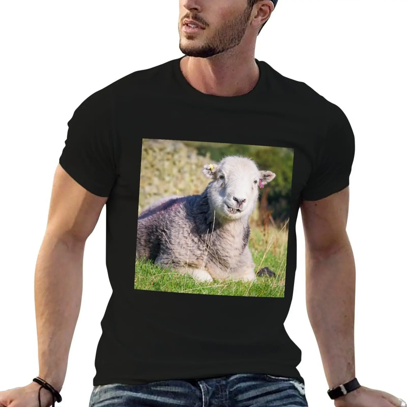 Футболка Happy Herdwick Sheep, Lake District, повседневная базовая футболка в уличном стиле