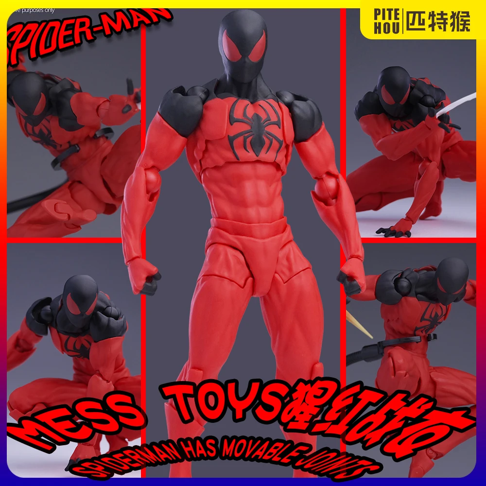 جديد حار-جديد فوضى اللعب العنكبوت الشكل بدلة سوداء الجار سيمبيوت القرمزي العنكبوت كين باركر أسود أحمر العنكبوت ألعاب شخصيات الحركة #1