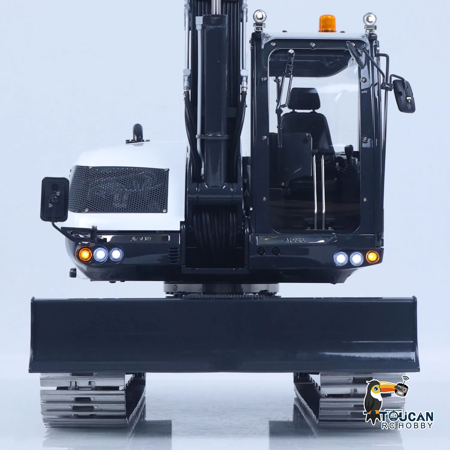 LESU 1/14 MC15 RC Hydraulic Excavators Metal CNC Shell 4 Arms 9 Ways Valve Dual Pumps Light Sound System Remote Control Digger