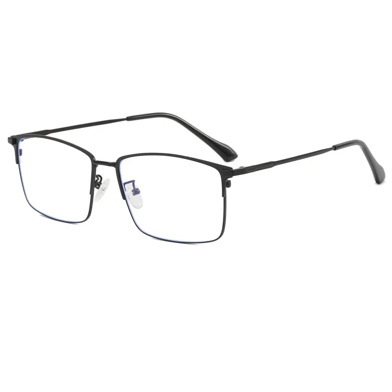 157mm Titanium Alloy Anti Blue Light Square Reading Glasses Men Business Big Presbyopic Glasses Clear Lens Prescription Eyewear image 3