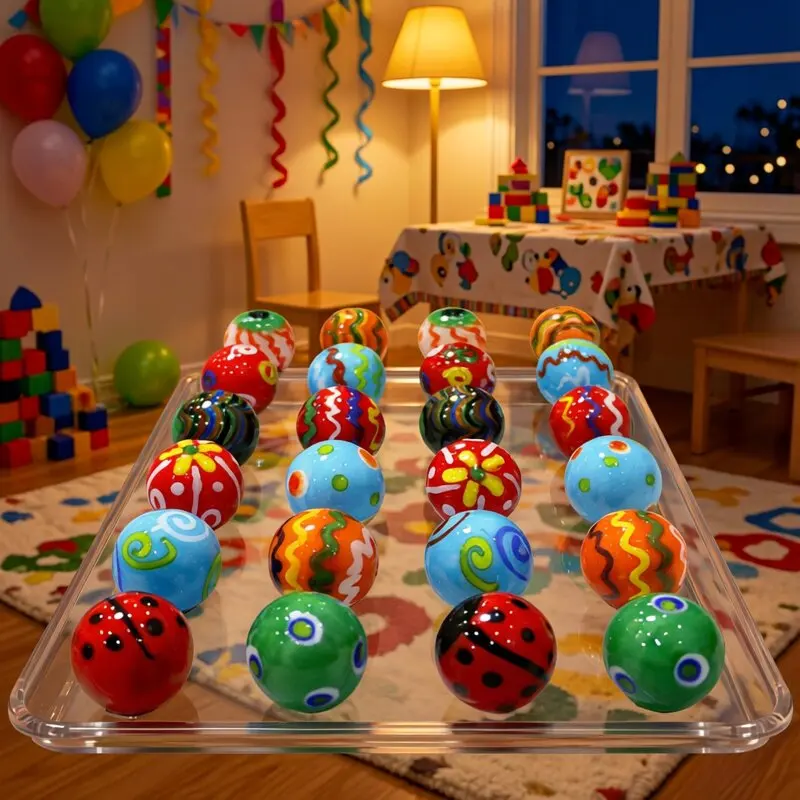 Home Decor Collection Creative Handmade Glass Marbles Balls 18mm Rarity Children Puzzle Game Toys Cute New Year Gifts For Kids