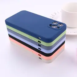 New Lens Camera Protection Candy Silicone Phone Case For iPhone 12 13 11 Pro Max Mini X XR XS Max 7 8 6 Plus Soft Cover