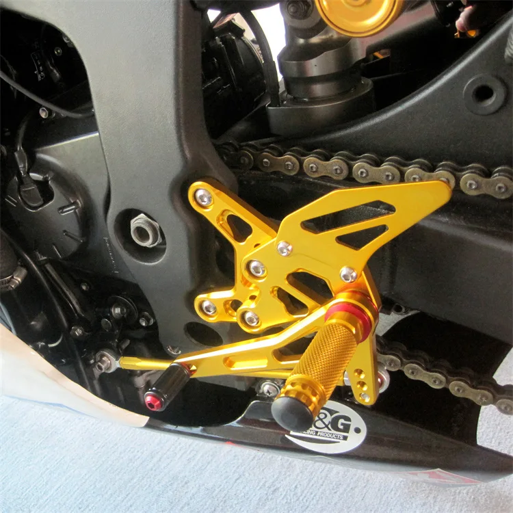 Motorcycle CNC Adjustable Rear Set Rearsets For KAWASAKI ZX6R 2007 2008 Foot Rest