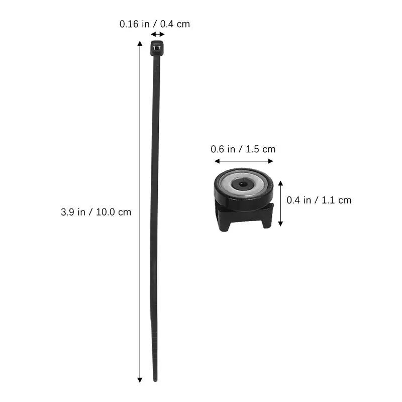 ربطة عنق ممغنطة لحامل الكبلات ، قاعدة ربطات نايلون ، سلك ثابت ، سحاب تثبيت للمقعد ، 10 التوضيحي